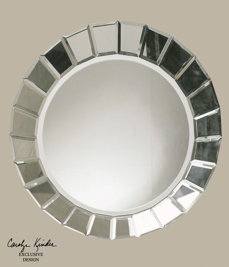 Fortune Frameless Round Mirror | Beveled Mirror, Mirror Wall, Round With Regard To Square Frameless Beveled Vanity Wall Mirrors (View 15 of 15)