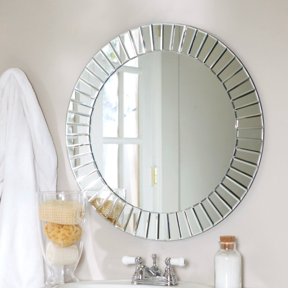 Fortune Modern Frameless Beveled Wall Mirror – 27.6 Diam. In (View 10 of 15)