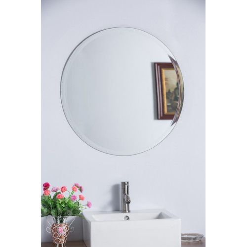 Found It At Wayfair Supply – Round Frameless Mirror | Vanity Wall Throughout Double Crown Frameless Beveled Wall Mirrors (View 9 of 15)