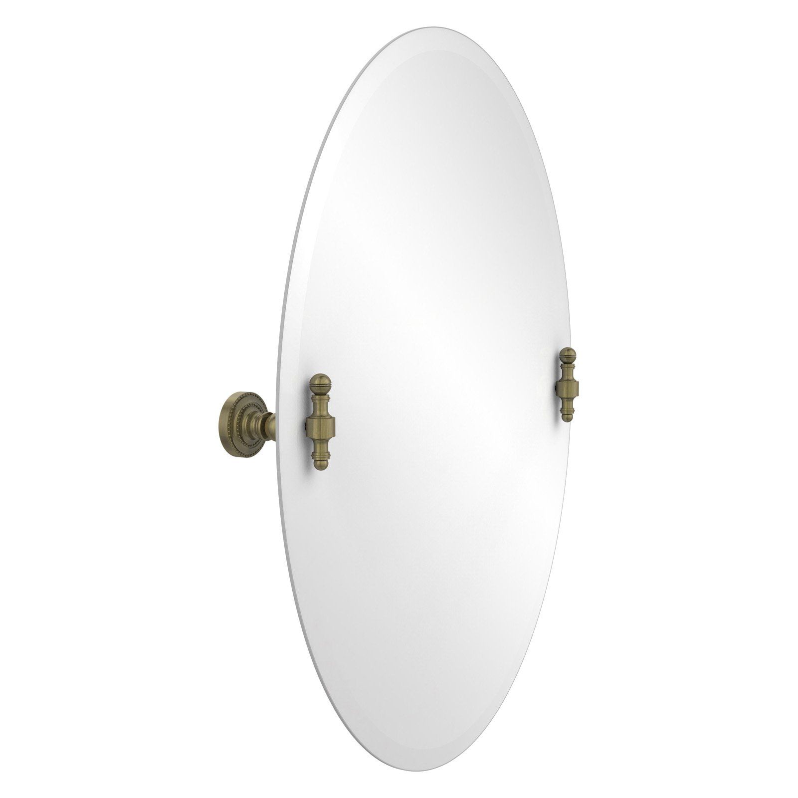Frameless Oval Tilt Mirror With Beveled Edge – Walmart – Walmart Pertaining To Oval Beveled Frameless Wall Mirrors (View 11 of 15)