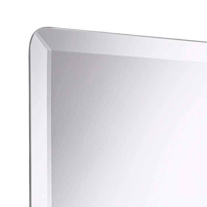 Frameless Rectangular 30" X 40" Beveled Wall Mirror – #P1394 | Lamps In Rounded Edge Rectangular Wall Mirrors (View 4 of 15)