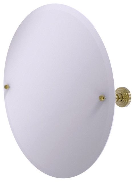 Frameless Round Tilt Mirror With Beveled Edge – Traditional – Bathroom Throughout Round Frameless Beveled Mirrors (View 13 of 15)
