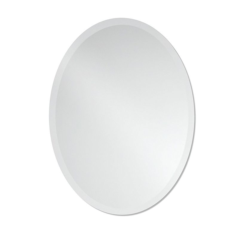 Free Shipping Small Frameless Beveled Oval Wall Mirror | Bathroom Inside Oval Beveled Wall Mirrors (View 5 of 15)