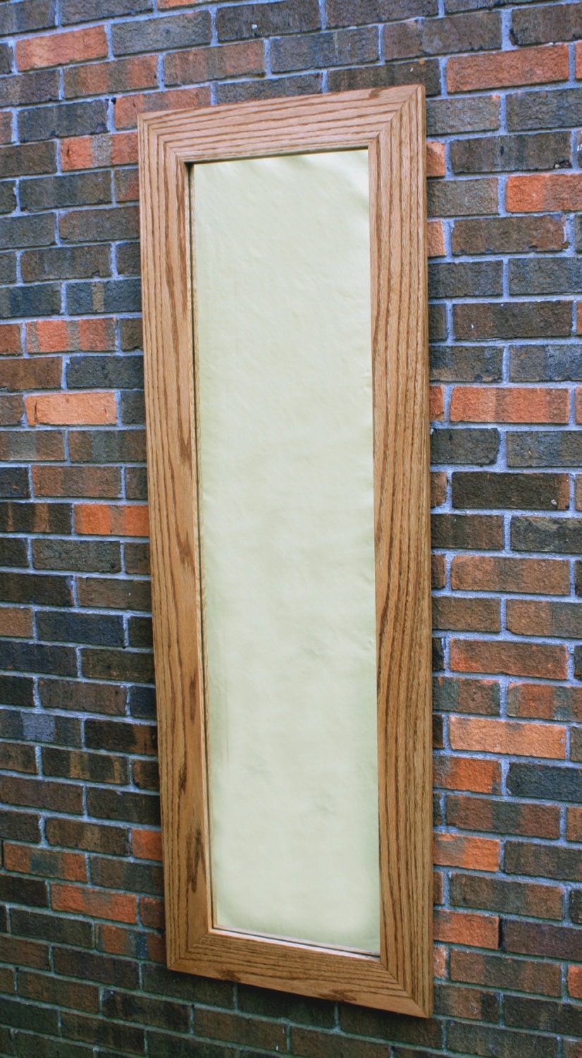Full Length Oak Framed Mirror Classic Golden W/ Clear Top In Full Length Wall Mirrors (View 12 of 15)