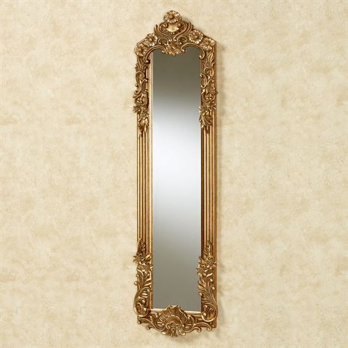 Gadsden Dark Gold Small Floral Wall Mirror Panel Throughout Gold Decorative Wall Mirrors (Photo 13 of 15)