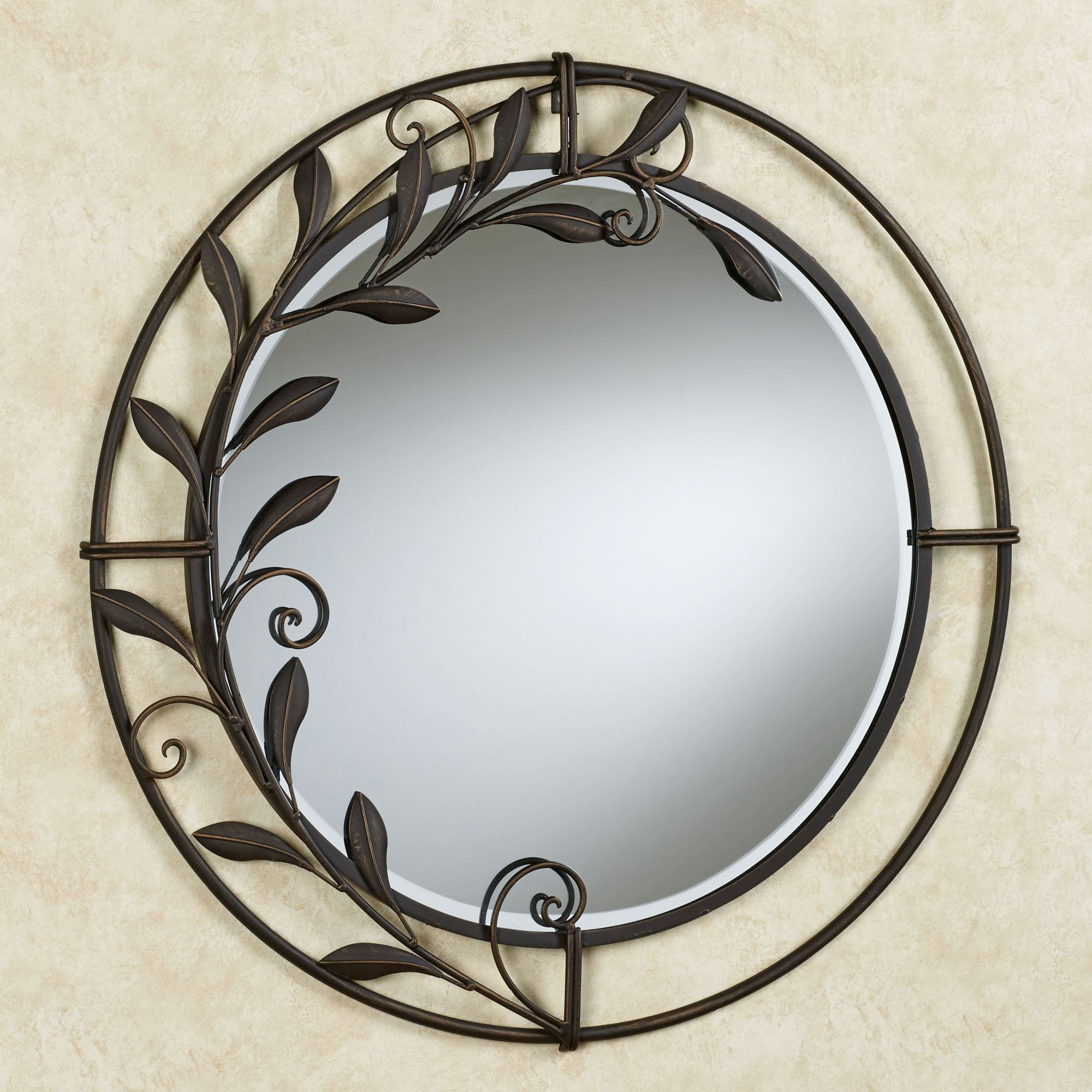 Galeazzo Round Mirror Antique Bronze In Woven Bronze Metal Wall Mirrors (View 5 of 15)