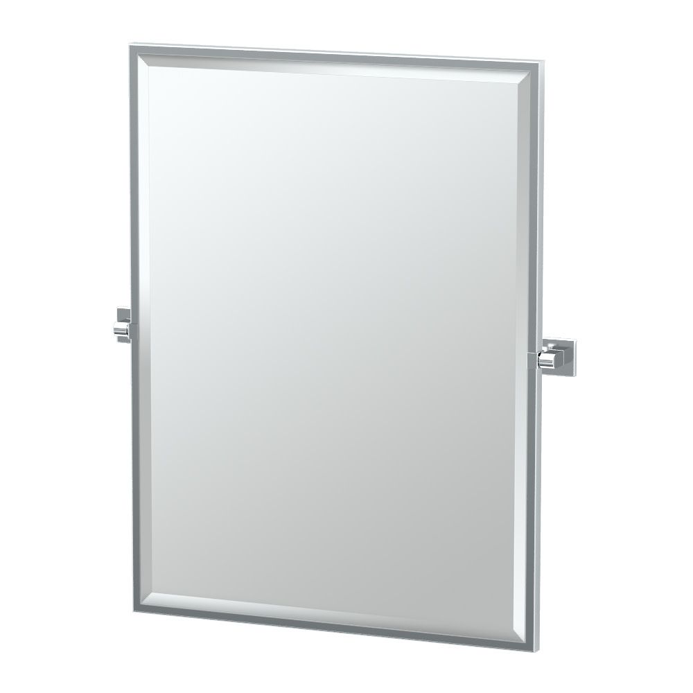Gatco 4059Fs Chrome Elevate 27 2/3"W X 32 1/2"H Wall Mounted Framed For Chrome Rectangular Wall Mirrors (View 7 of 15)