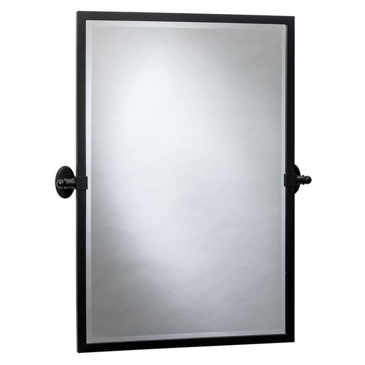 Giagni 20 In Matte Black Rectangular Bathroom Mirror Lowes With Matte Black Round Wall Mirrors (View 9 of 15)