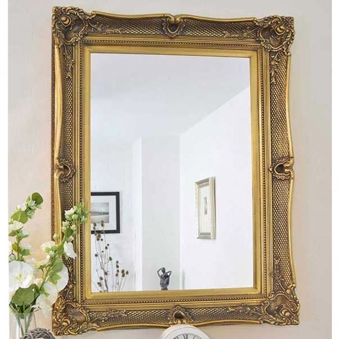 Glamorous Antique French Wall Mirror Intended For Antiqued Glass Wall Mirrors (View 8 of 15)