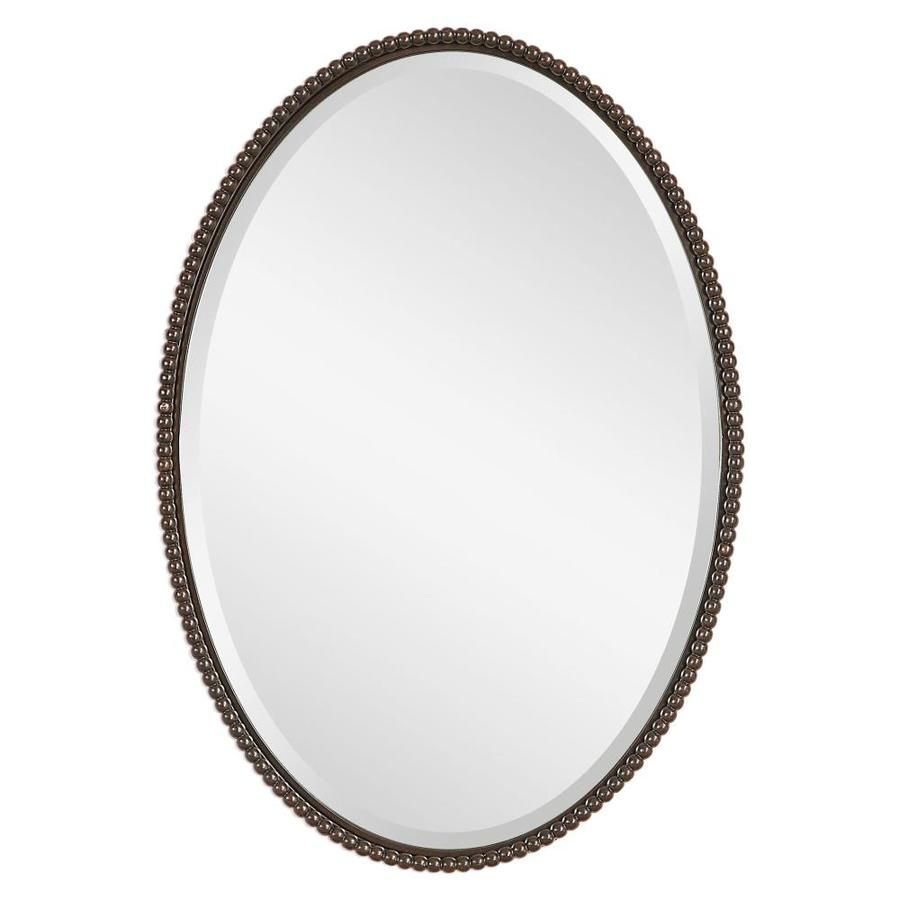 Global Direct 32 In L X 22 In W Oil Rubbed Bronze Framed Oval Wall In Oil Rubbed Bronze Oval Wall Mirrors (View 2 of 15)