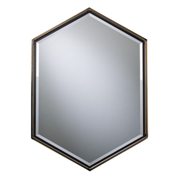 Gold Frame Hexagon Wall Mirror – Wooden It Be Nice Intended For Gold Hexagon Wall Mirrors (View 12 of 15)
