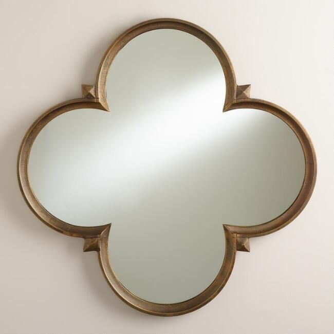 Gold Quatrefoil Nala Mirror – V1 | Mirror Wall, Mirror, Wood Wall Mirror For Bronze Quatrefoil Wall Mirrors (View 8 of 15)