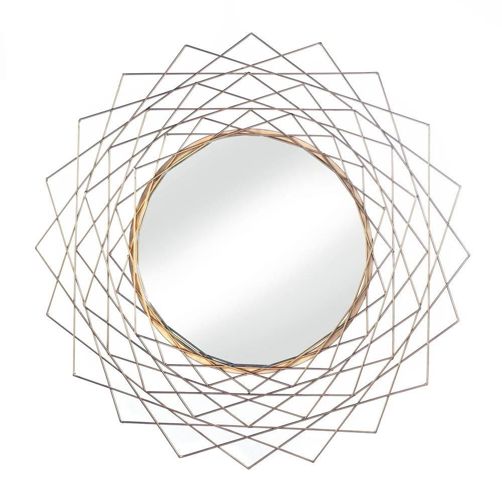 Golden Geometric Wall Mirror Wholesale At Koehler Home Decor Pertaining To Geometric Wall Mirrors (View 1 of 15)