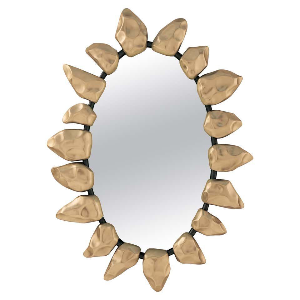 Golden Silex Mirror | Convex Mirror, Vintage Mirrors, Mirror Intended For Ring Shield Gold Leaf Wall Mirrors (View 15 of 15)
