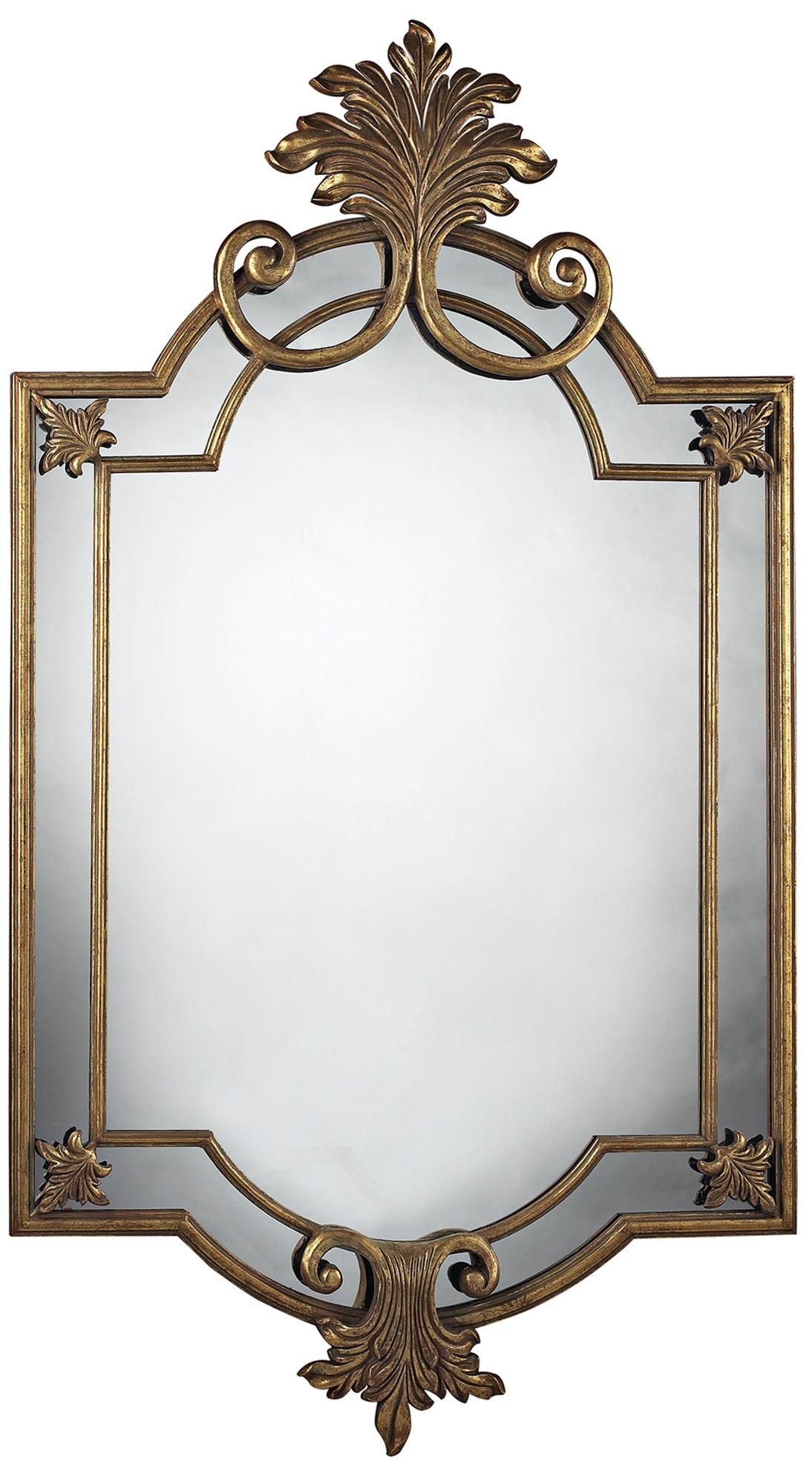 Gretna 60" High Gold Leaf Wall Mirror – #X7163 | Lamps Plus | Mirror Intended For High Wall Mirrors (View 5 of 15)