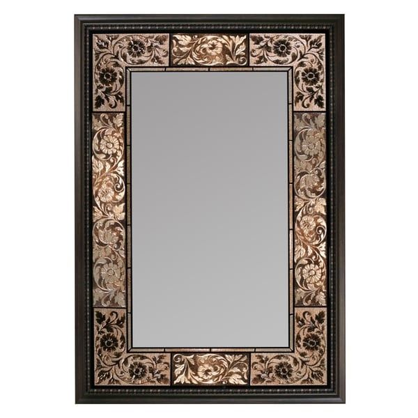 Headwest Bronze French Tile Rectangle Wall Mirror – Free Shipping Today Pertaining To Bronze Rectangular Wall Mirrors (View 14 of 15)