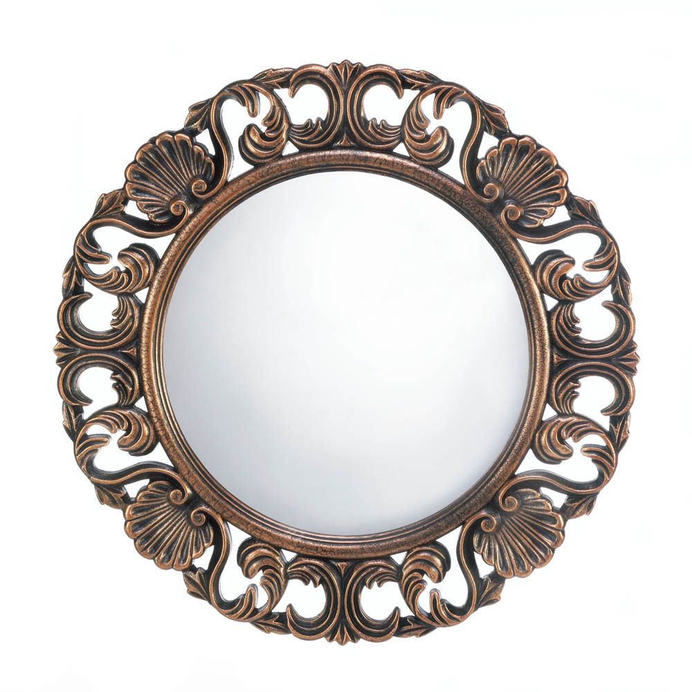Heirloom Round Wall Mirror Wholesale At Eastwind Wholesale Gift Pertaining To Antique Iron Round Wall Mirrors (View 1 of 15)