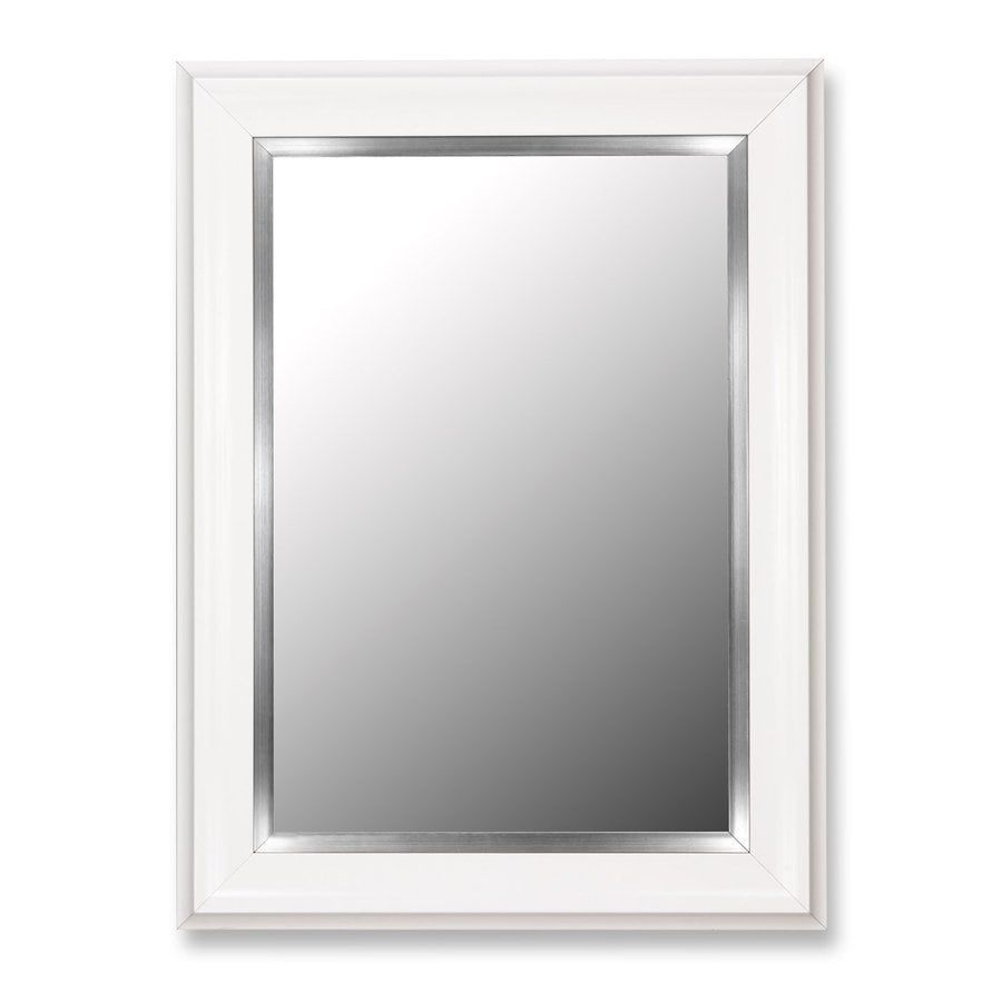 Hitchcock Butterfield 30 In X 40 In Glossy White Beveled Rectangle With Regard To White Square Wall Mirrors (View 9 of 15)
