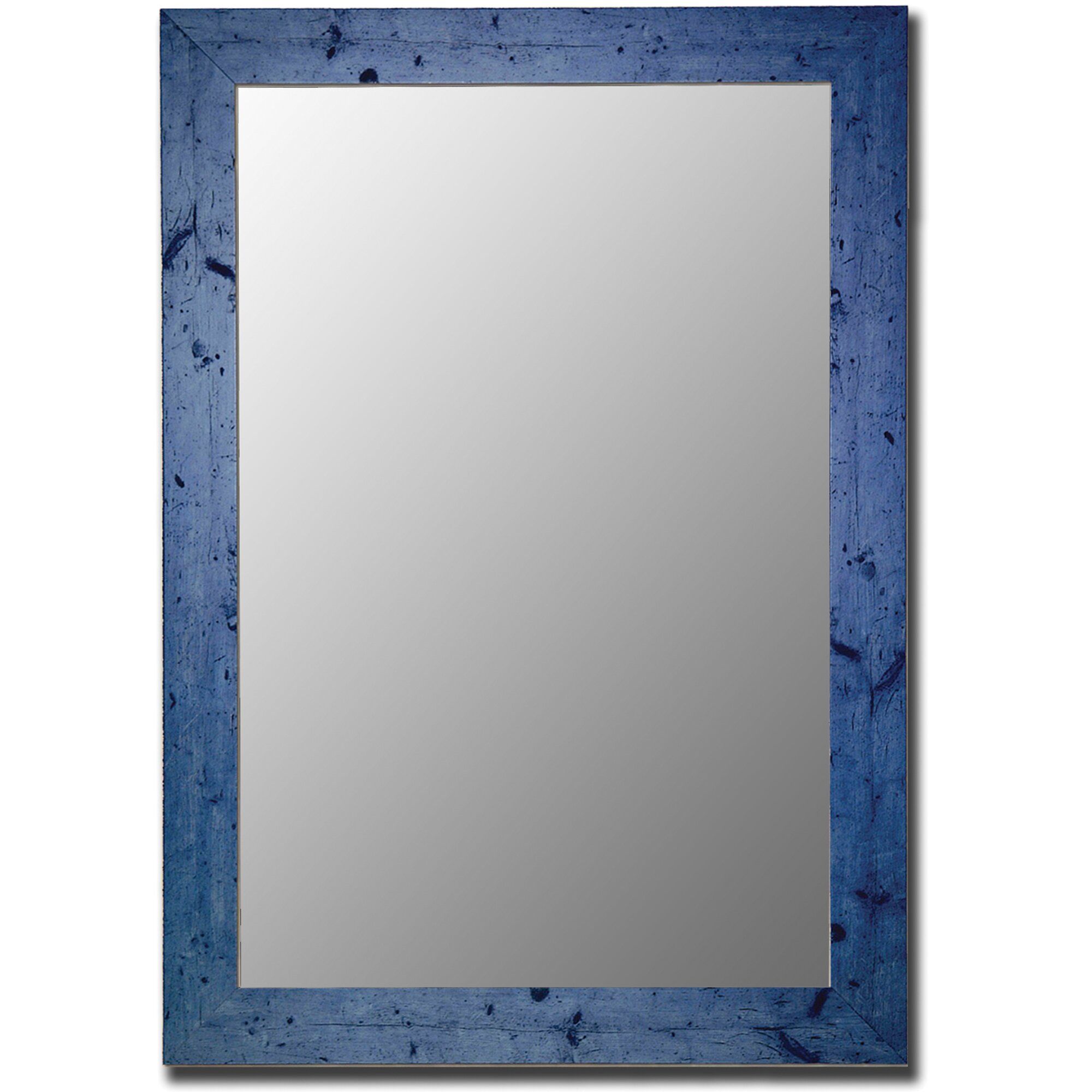 Hitchcock Butterfield Company Vintage Barnwood Blue Wall Mirror Regarding Blue Wall Mirrors (View 14 of 15)