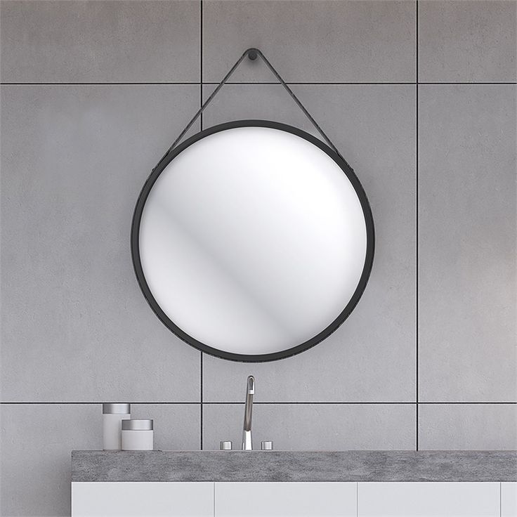 Home Design Round 60Cm Bathroom Mirror – Black | Round Mirror Bathroom With Black Openwork Round Metal Wall Mirrors (View 11 of 15)