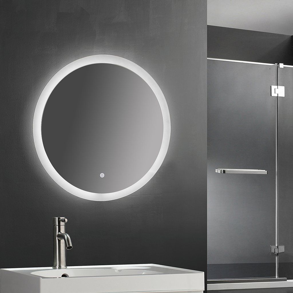 Hotel Bathroom Wall Led Mirror Round Shape Bath Oval Mirror Backlit Within Edge Lit Oval Led Wall Mirrors (View 4 of 15)