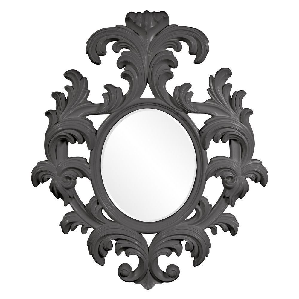 Howard Elliott Alexi Charcoal Gray Mirror 50" X 59" X 3" | Mirror Inside Charcoal Gray Wall Mirrors (View 8 of 15)