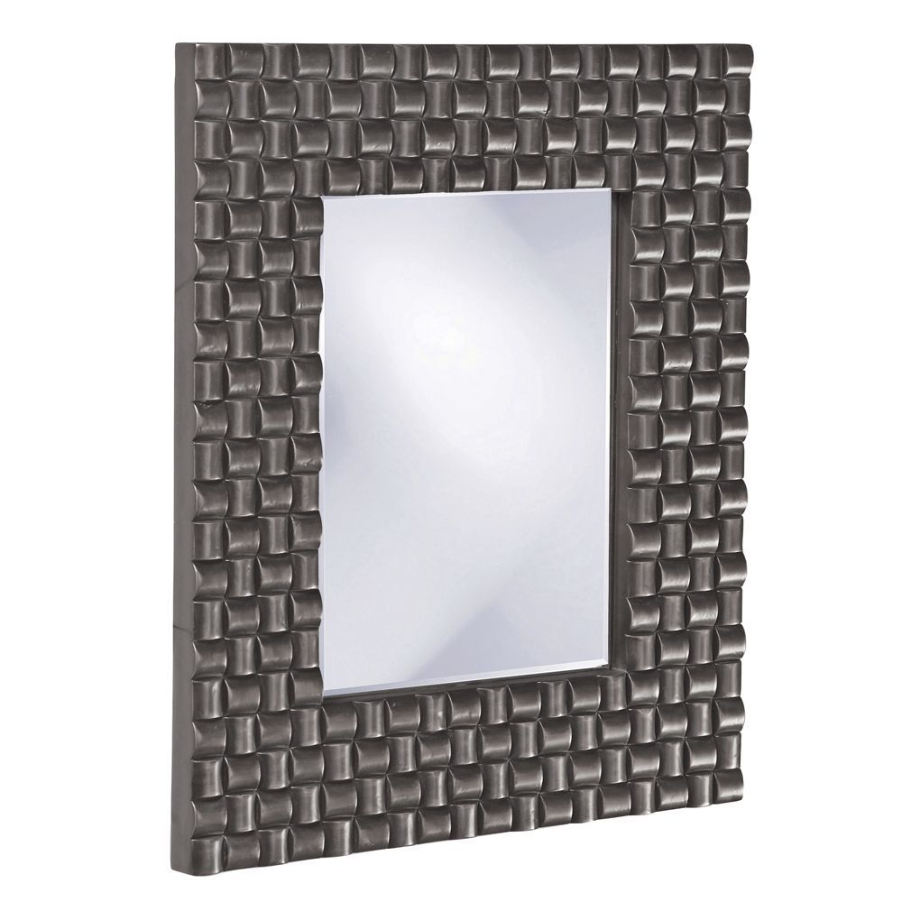 Howard Elliott Justin Charcoal Gray Mirror | Blue Wall Mirrors, Mirror With Charcoal Gray Wall Mirrors (View 13 of 15)