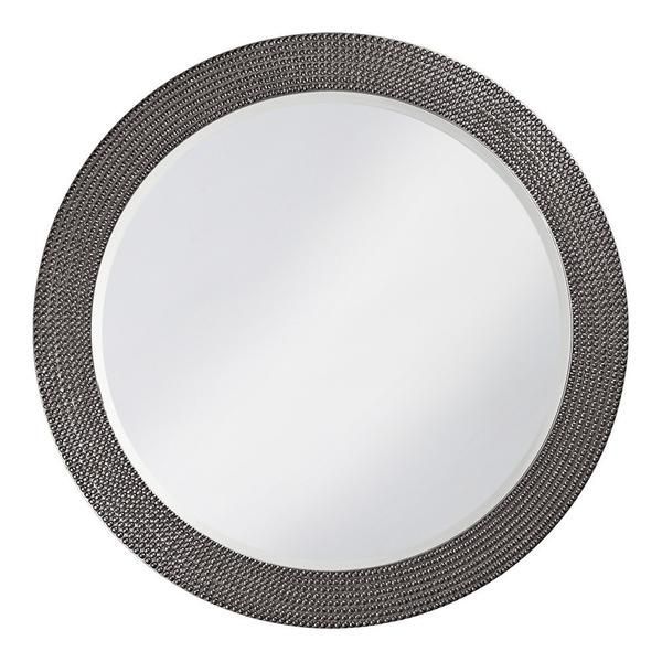 Howard Elliott Lancelot Charcoal Gray Round Mirror 42" Diameter X 1"Our In Charcoal Gray Wall Mirrors (View 2 of 15)