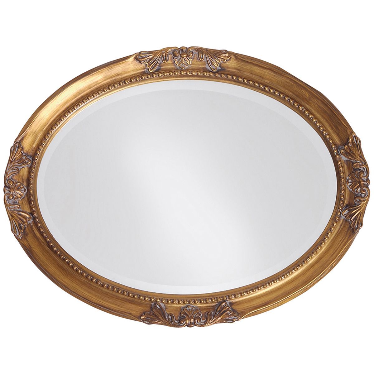 Howard Elliott Queen Ann Antique Gold Mirror | Antique Gold Mirror Regarding Antique Silver Oval Wall Mirrors (View 4 of 15)