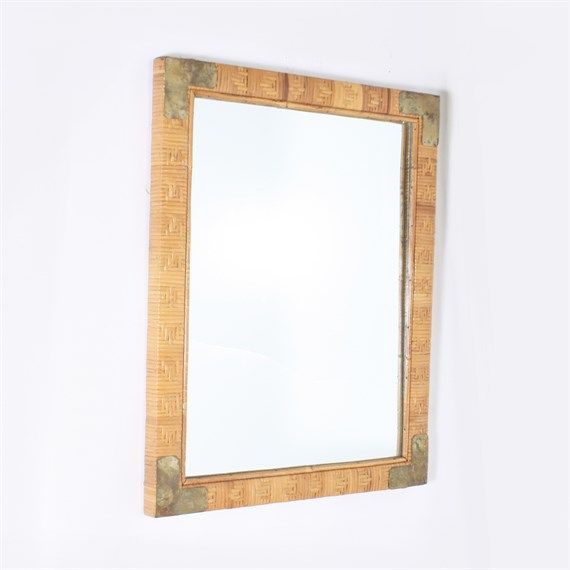 Img 9997 12X12 | Mirror, Antique Wall Decor, Antique Mirror Inside Rattan Wrapped Wall Mirrors (View 1 of 15)