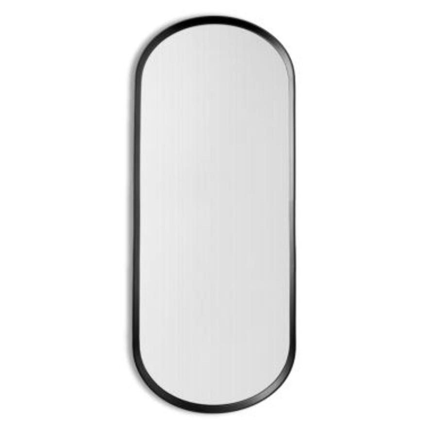 Innova Blmr50100Bk Black Oval Shape Metal Frame Mirror | E&S – Kitchen For Black Oval Cut Wall Mirrors (View 14 of 15)