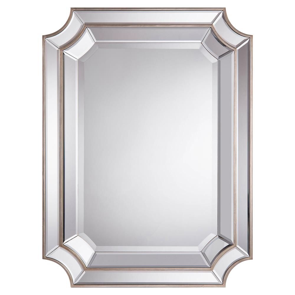 John Richard Antoinette Regency Double Tiered Beveled Edge Silver Wall Throughout Edged Wall Mirrors (View 7 of 15)