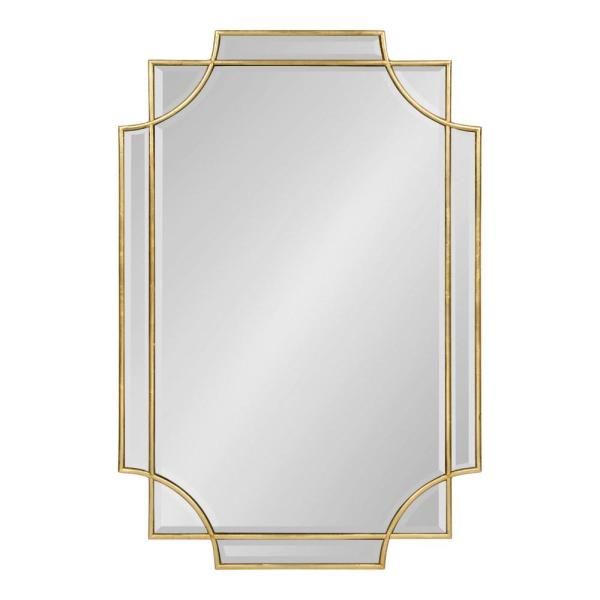 Kate And Laurel Minuette Scalloped Gold Wall Mirror 213674 – The Home Depot With Gold Scalloped Wall Mirrors (View 10 of 15)
