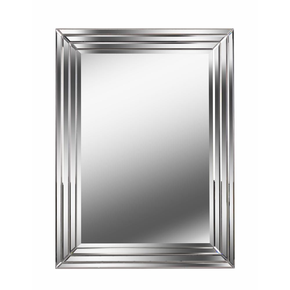 Kenroy Home Exeter Mirror Rectangular Silver Wall Mirror 60427 – The Regarding Silver Asymmetrical Wall Mirrors (View 15 of 15)