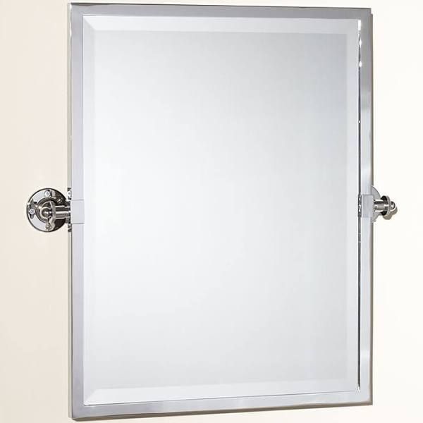 Kensington Pivot Mirror, Rectangle, Chrome Finish – Wall Mirrors – Wall In Brushed Nickel Wall Mirrors (View 13 of 15)