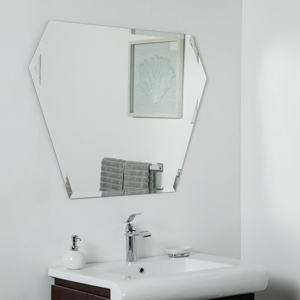 Kent Frameless Bevel Mirror 39.5 X 29.5In Wall Mirror – Silver –  (View 11 of 15)