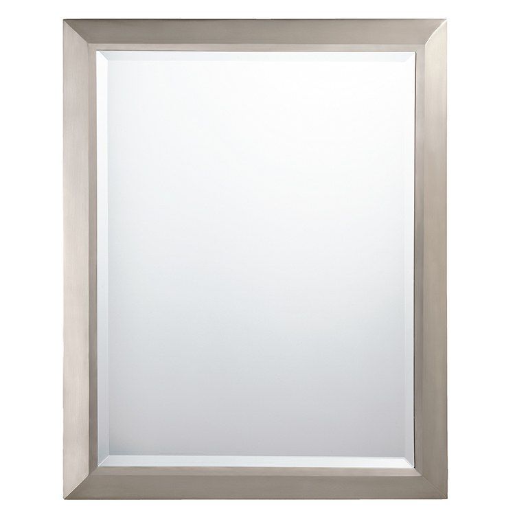 Kichler 41011Ni Classic Rectangular Wall Mirror | Wall Mirrors With Regard To Brushed Gold Rectangular Framed Wall Mirrors (View 6 of 15)