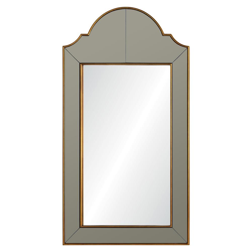 Kit Modern Grey Mirror Framed Gold Leaf Novelty Wall Mirror Within Gray Wall Mirrors (View 14 of 15)