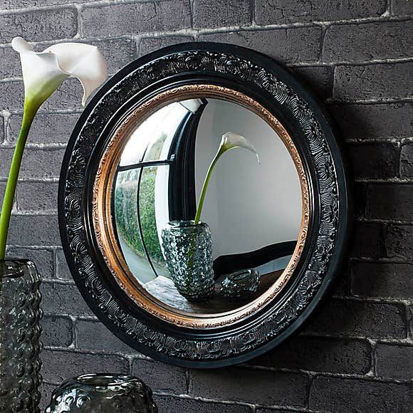 Langford Black 51Cm Wall Mirror In 2020 | Mirror Wall, Mirror, Mirror For Midnight Black Round Wall Mirrors (View 5 of 15)