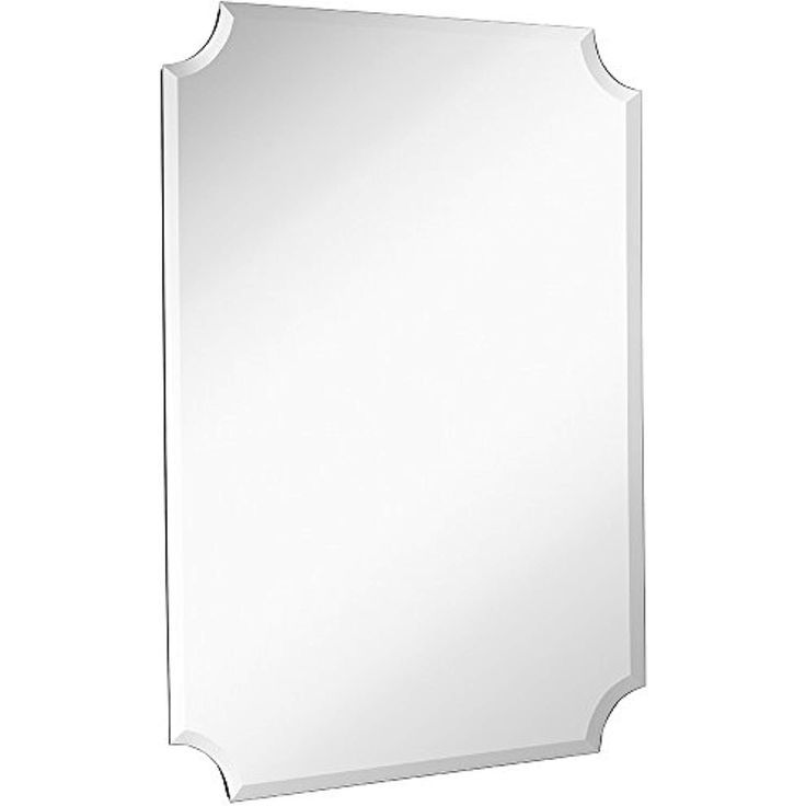 Large Beveled Scalloped Edge Rectangular Wall Mirror | 1 Inch Bevel Within Polygonal Scalloped Frameless Wall Mirrors (View 5 of 15)