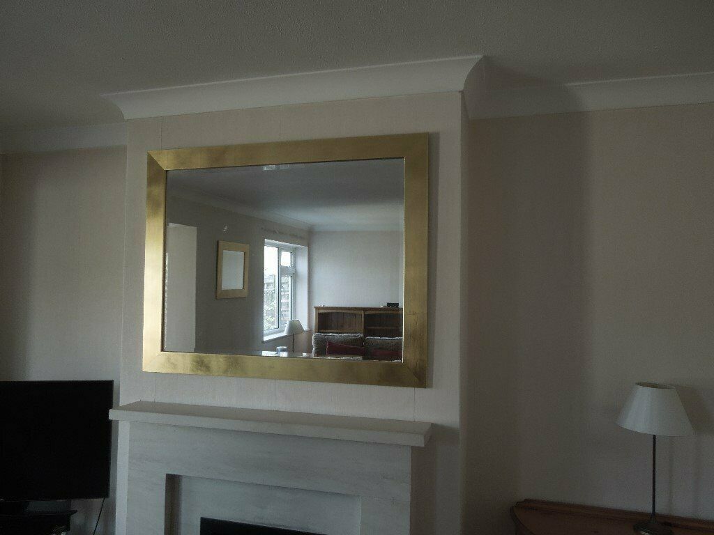 Large Brushed Gold Mirror | In Blackwater, Surrey | Gumtree With Regard To Brushed Gold Wall Mirrors (View 13 of 15)