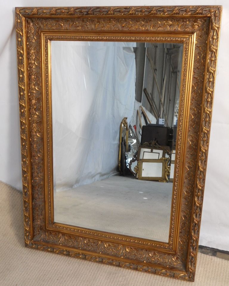Large Gilt Framed Hanging Wall Mirror In Square Oversized Wall Mirrors (View 5 of 15)