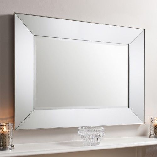 Large Largo Wall Mirror In Silver 122 X 91Cm | Rectangle Mirror, Mirror Regarding Square Oversized Wall Mirrors (View 13 of 15)