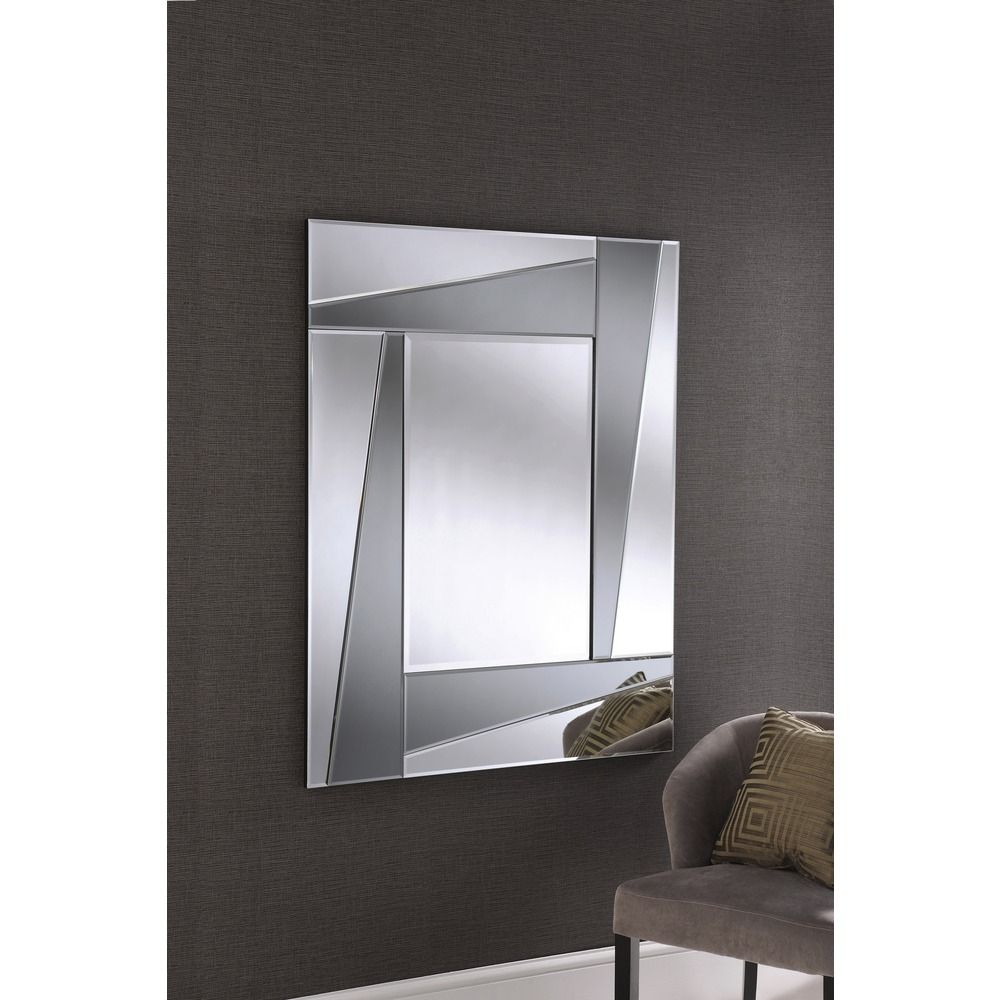 Large Mirror: Smoked Art Deco Wall Mirror | Select Mirrors Within Two Tone Bronze Octagonal Wall Mirrors (View 15 of 15)