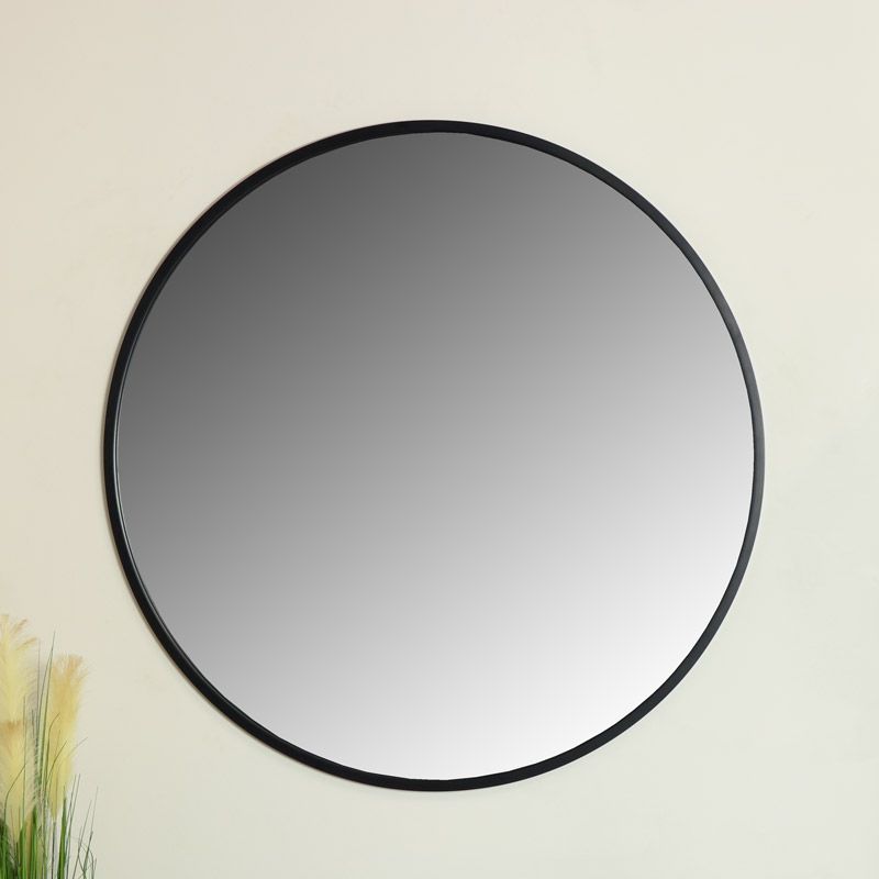 Large Round Black Wall Mirror | Melody Maison Throughout Round Stacked Wall Mirrors (View 14 of 15)