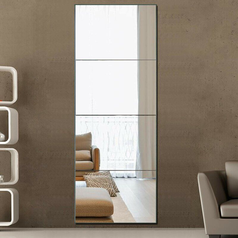 Latitude Run® 4 Piece Elk Modern Frameless Mirror Set & Reviews | Wayfair For Glass 4 Piece Wall Mirrors (View 11 of 15)