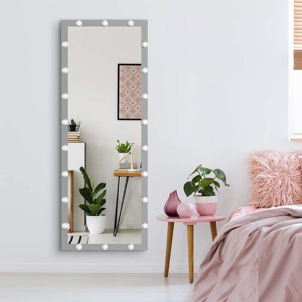 Latitude Run® Large Lighted Full Length Mirror With 22 Led Bulbs, Touch Intended For Full Length Floor Mirrors (View 6 of 15)