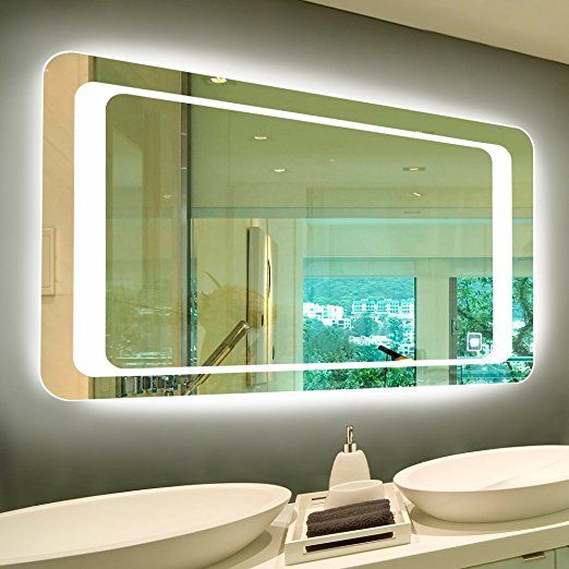 Led Backlit Mirror For Bathroom Makeup Illuminated Vanity Mirror With Regarding Led Backlit Vanity Mirrors (View 9 of 15)