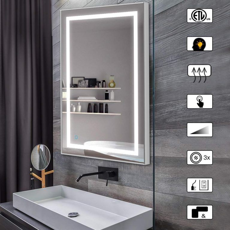 Led Bathroom Mirror With Bluetooth Speaker To Buy | My Beard Gang Intended For Tunable Led Vanity Mirrors (View 3 of 15)