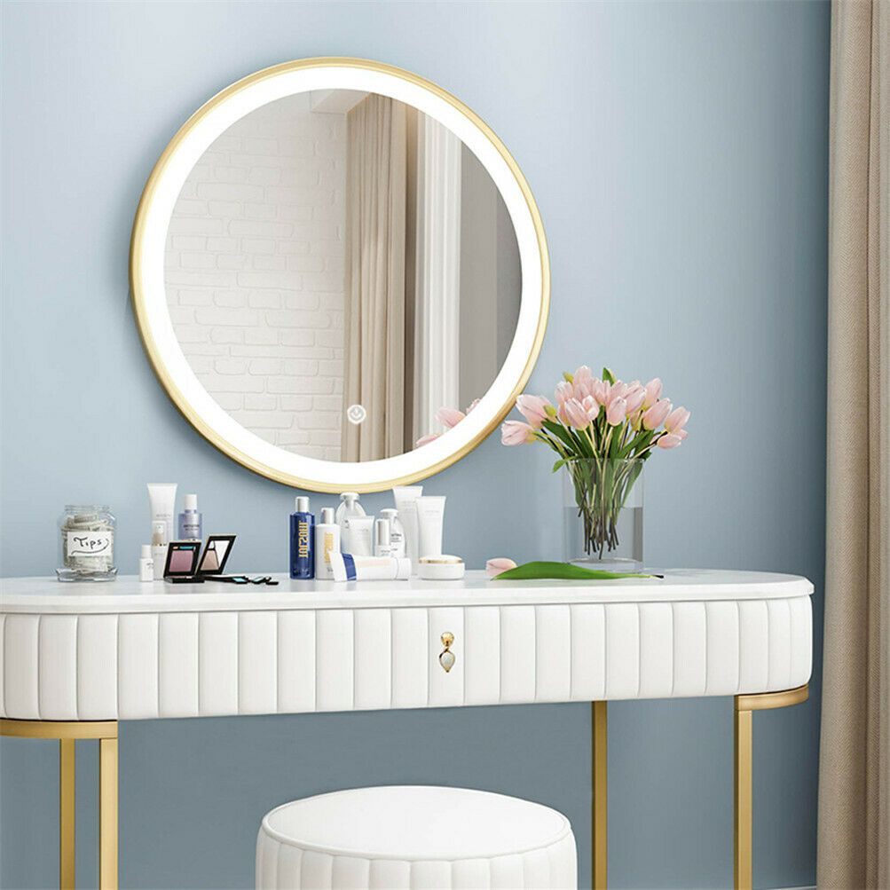 Led Lighted Round Wall Mount Or Hanging Mirror Bathroom Vanity Mirror Inside Edge Lit Led Wall Mirrors (View 15 of 15)